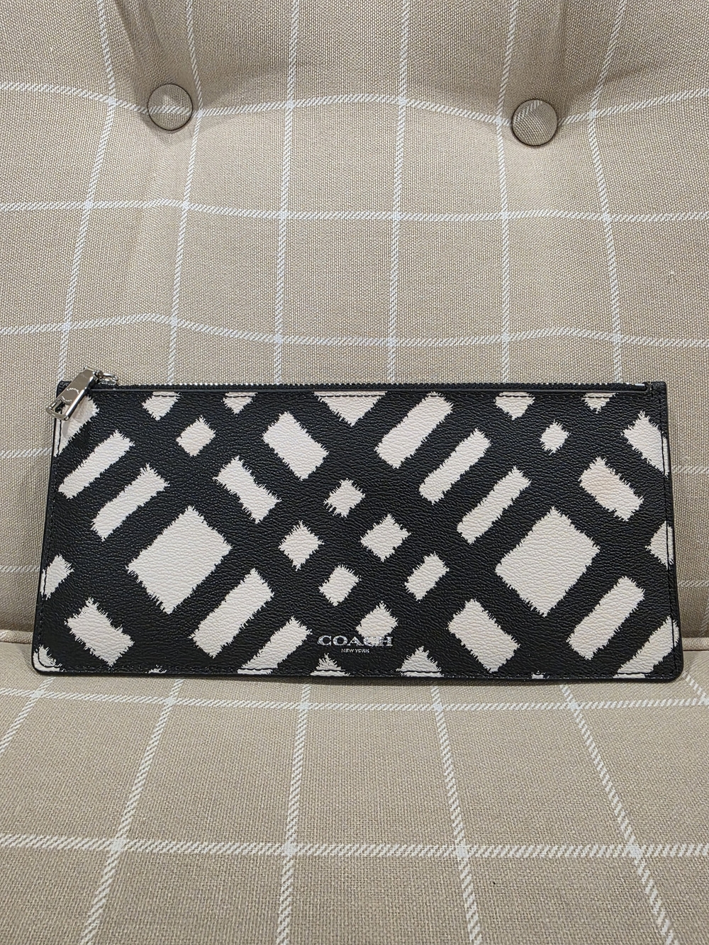 Coach Black & White Zip Pouch- NWOT
